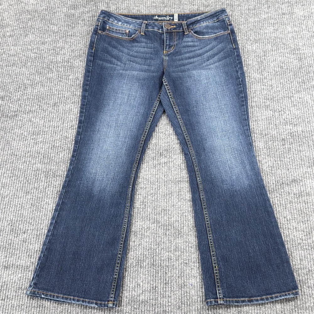 American Rag Cie Bootcut Jeans‎ Juniors 13S Blue Medium Wash Low Rise Stretch